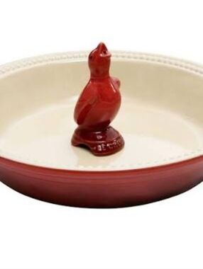 New Le Creuset Cerise Red Pie Bird